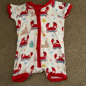 Crab Little Sleepies Romper